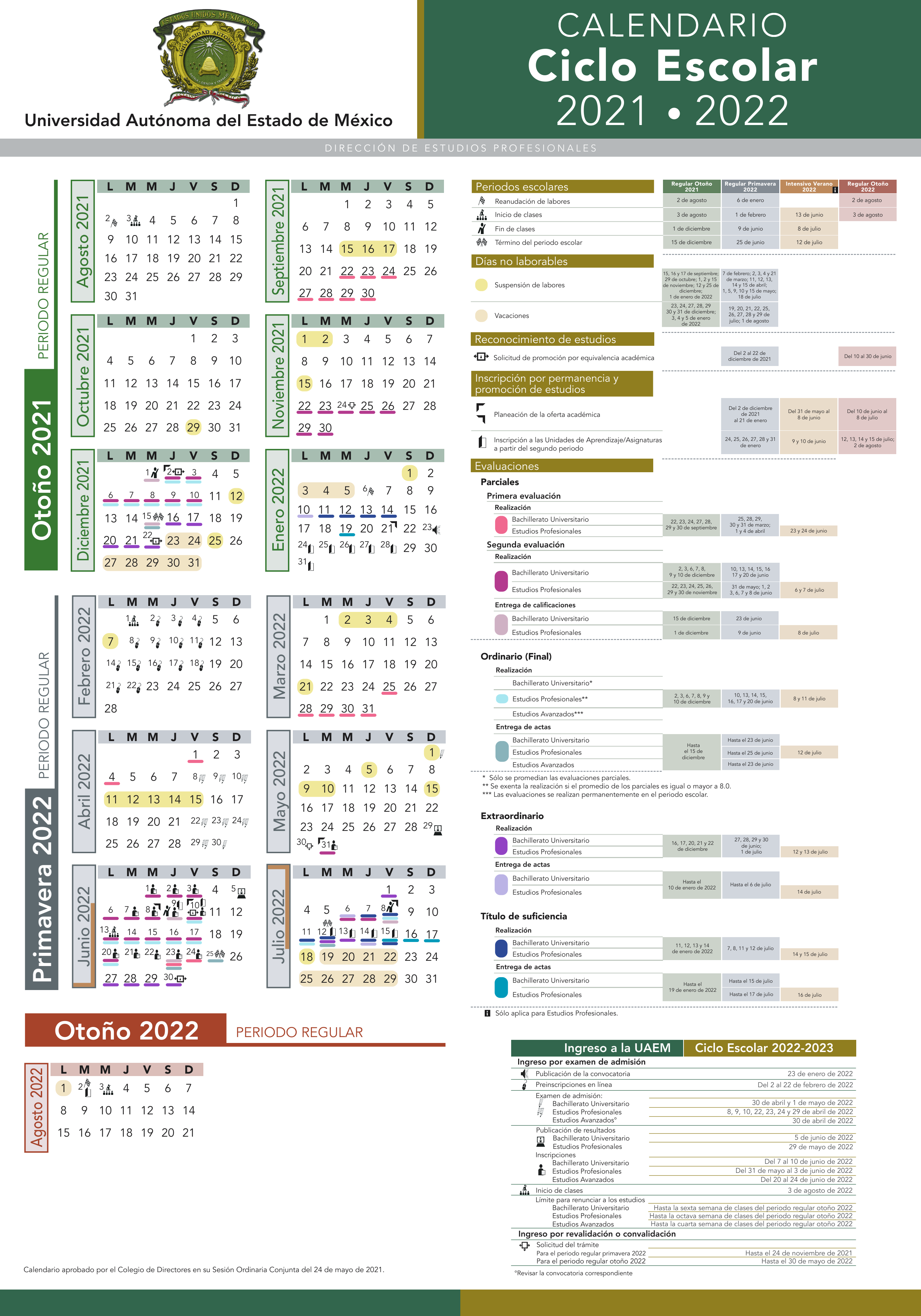 Calendario Escolar 2021 A 2022 Sep Pdf Para Descargar Dof Diario Images